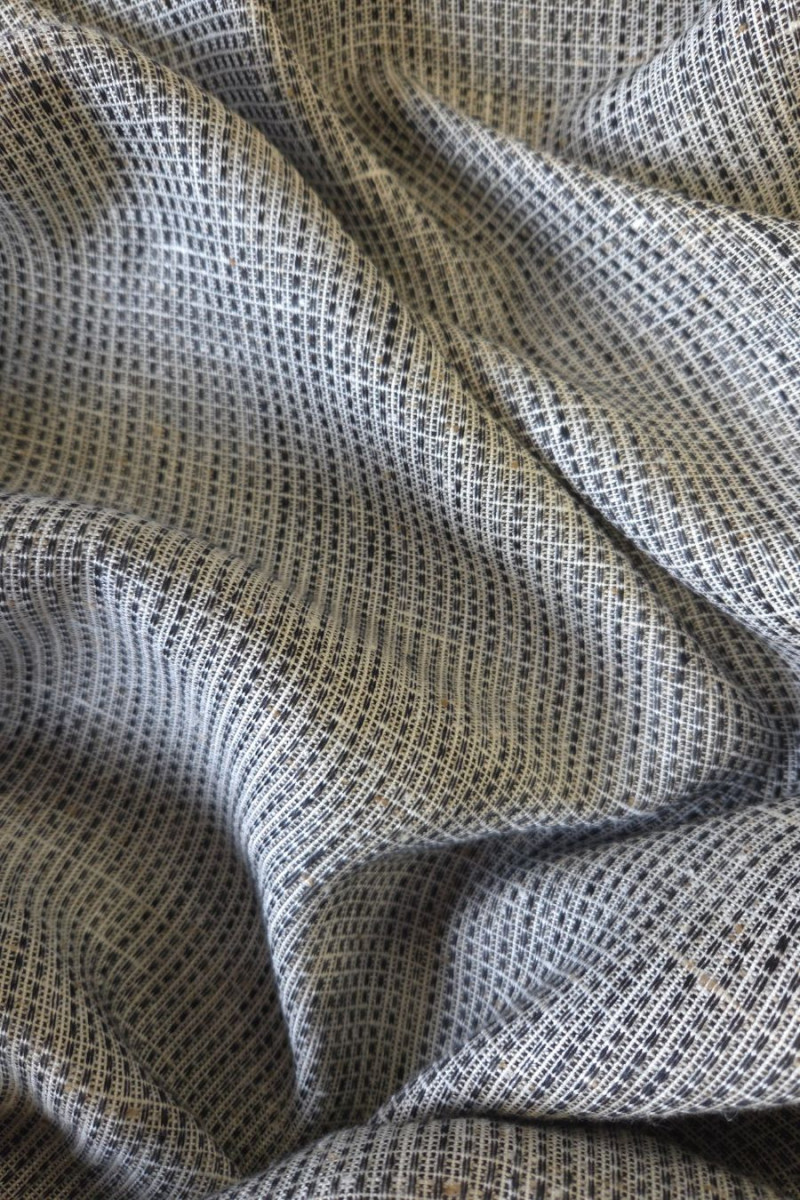 Tkanina typu chanel biaÅo-czarna